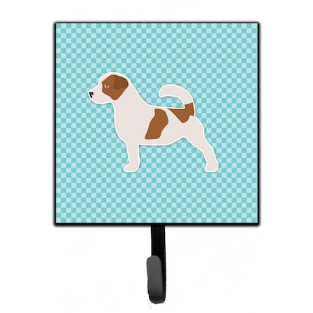 Jensendistributionservices Jack Russell Terrier Checkerboard Blue Leash or Key Holder MI1711688
